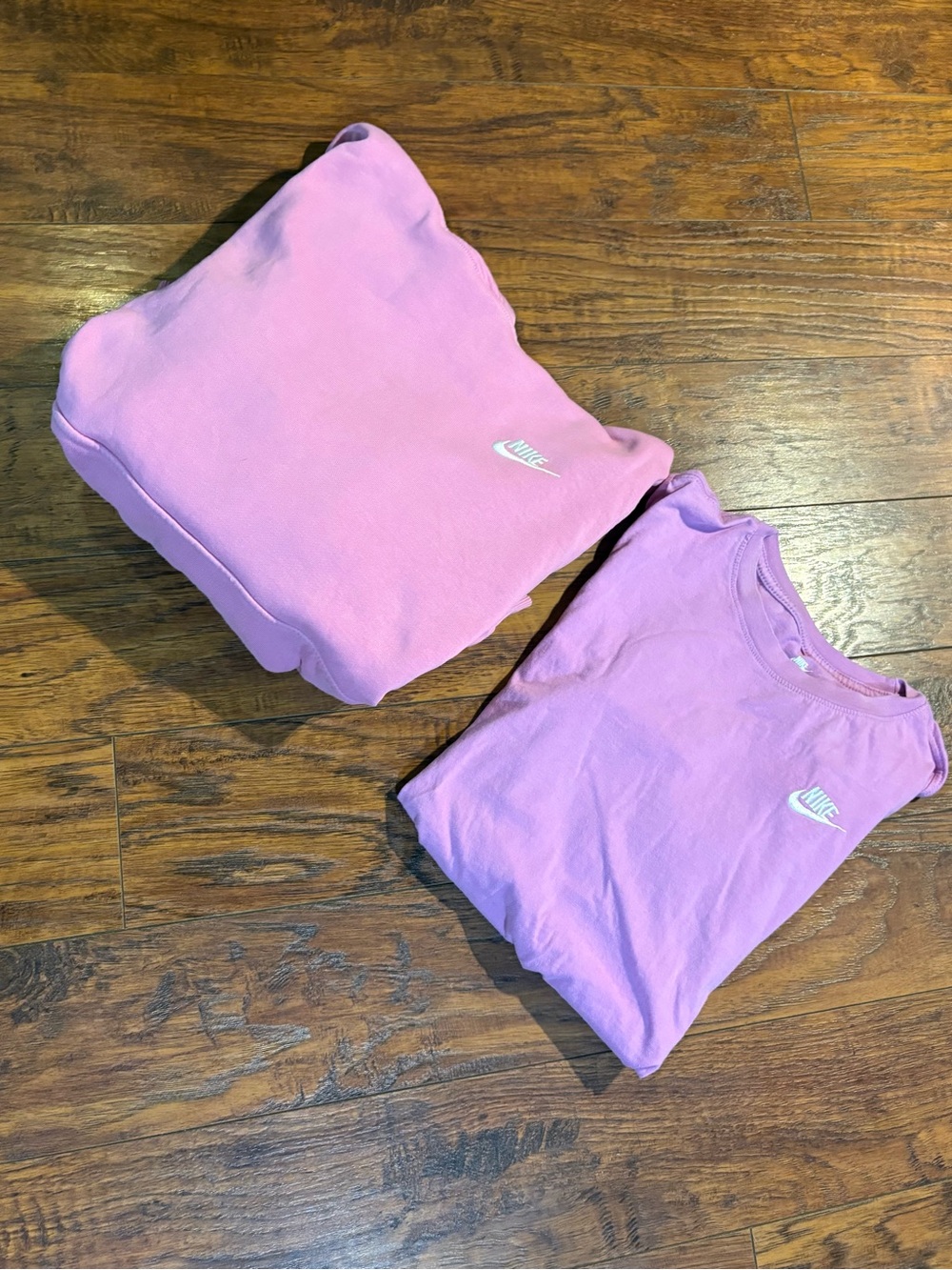 Nike boys size XL pink hoodie and crew neck tee shirt